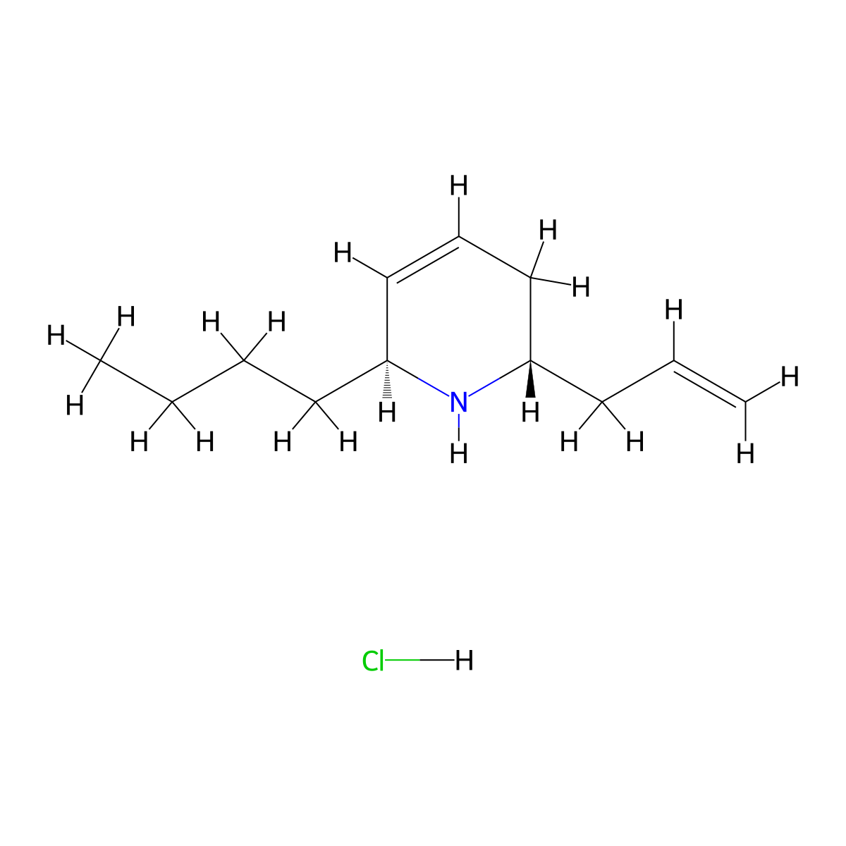rac-(2S,6S)-2-Allyl-6-butyl-1,2,3,6-tetrahydropyridine hydrochloride molecular structure, CAS 1820580-25-3