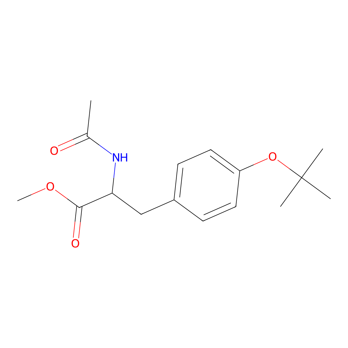 Methyl (2S)-3-[4-(tert-butoxy)phenyl]-2-acetamidopropanoate molecular structure, CAS 1820580-42-4