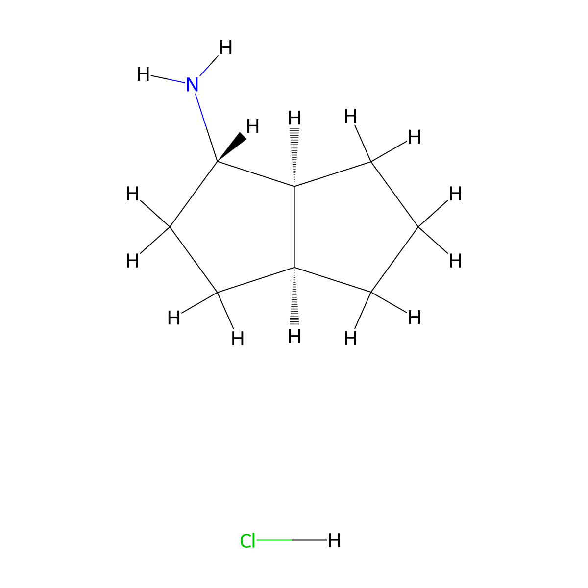 rac-(1S,3aS,6aS)-Octahydro-1-pentalenamine hydrochloride molecular structure, CAS 1820580-49-1