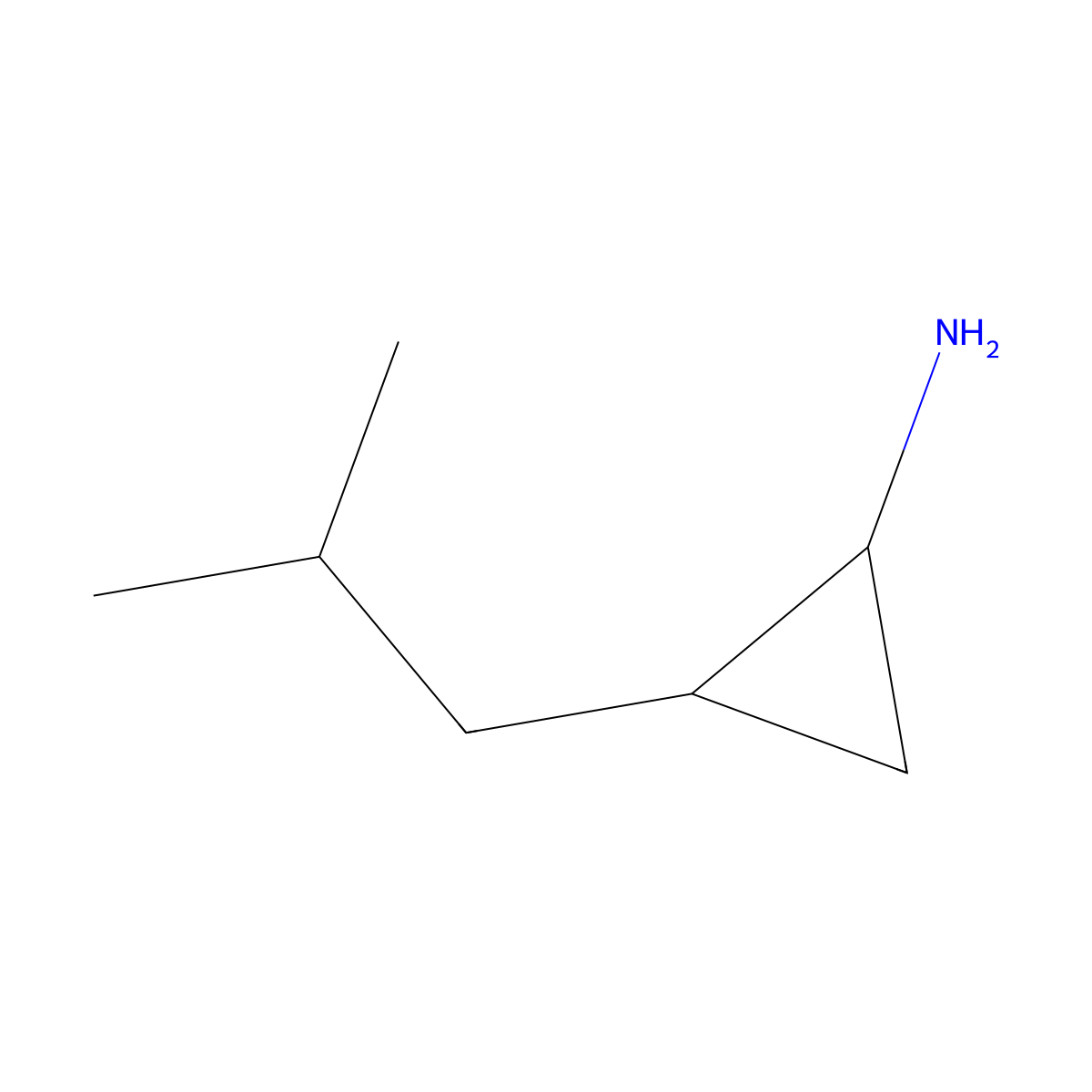 (1R,2R)-2-(2-methylpropyl)cyclopropan-1-amine molecular structure, CAS 1820580-67-3