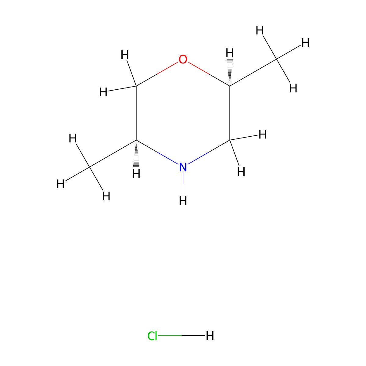 (2S,5S)-2,5-Dimethylmorpholine hydrochloride molecular structure, CAS 1820580-79-7
