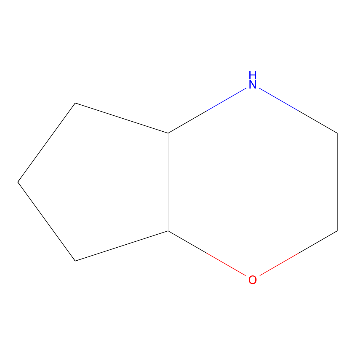 (4aR,7aS)-Octahydrocyclopenta[b]morpholine molecular structure, CAS 1820580-88-8