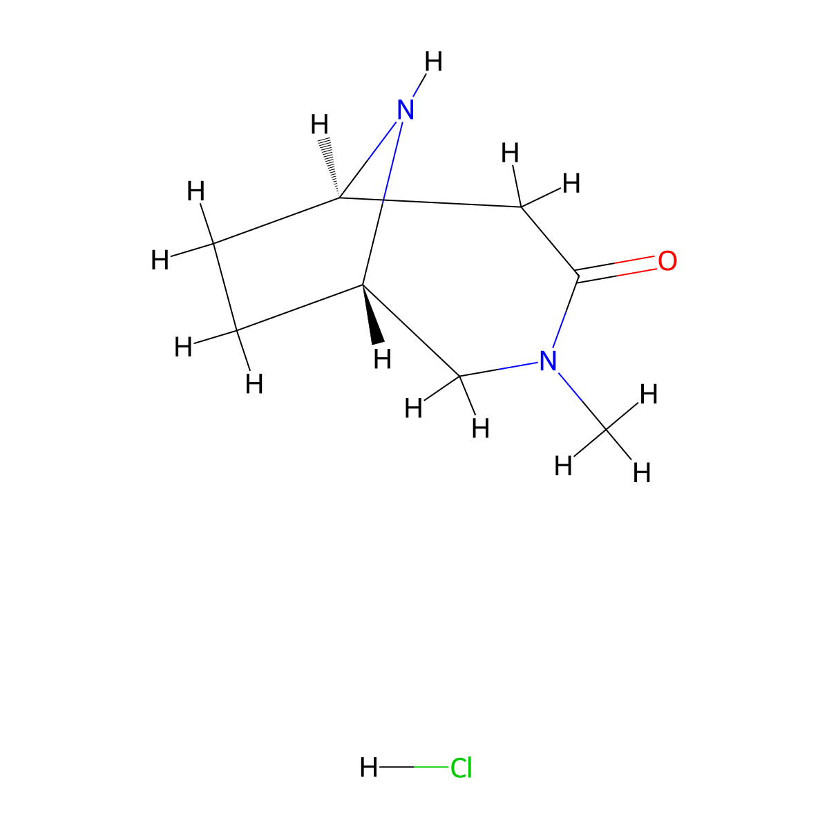rac-(1R,6S)-3-methyl-3,9-diazabicyclo(4.2.1)nonan-4-one hydrochloride molecular structure, CAS 1820581-06-3