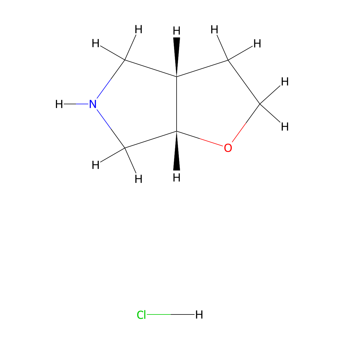 cis-Hexahydro-2H-furo[2,3-c]pyrrole hydrochloride molecular structure, CAS 1820583-24-1