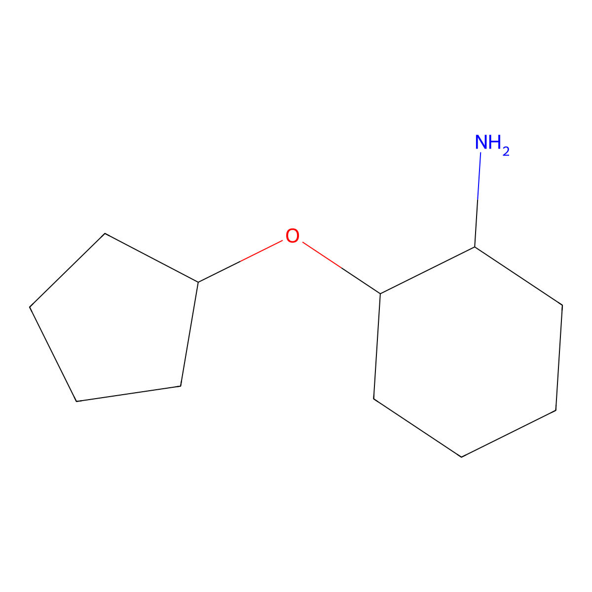 (1R,2R)-2-Cyclopentyloxycyclohexan-1-amine molecular structure, CAS 1820583-45-6