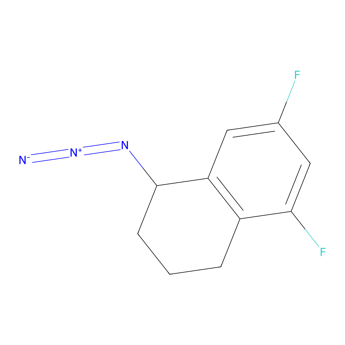 (1R)-1-Azido-5,7-difluoro-1,2,3,4-tetrahydronaphthalene molecular structure, CAS 1820583-49-0