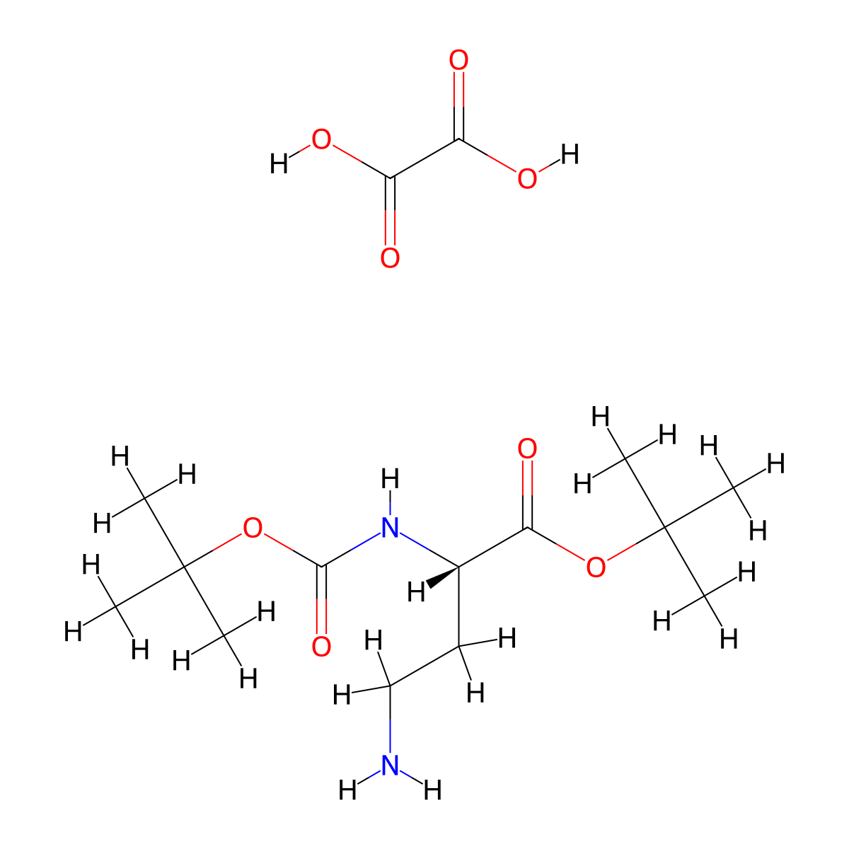 Boc-l-dab-otbu oxalate molecular structure, CAS 1820583-75-2