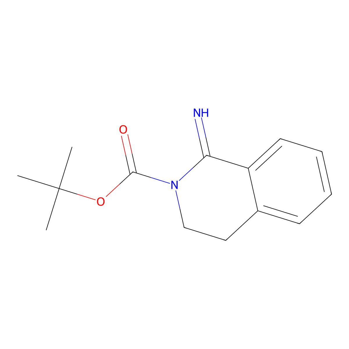 Tert-butyl 1-imino-3,4-dihydroisoquinoline-2-carboxylate molecular structure, CAS 1820587-05-0
