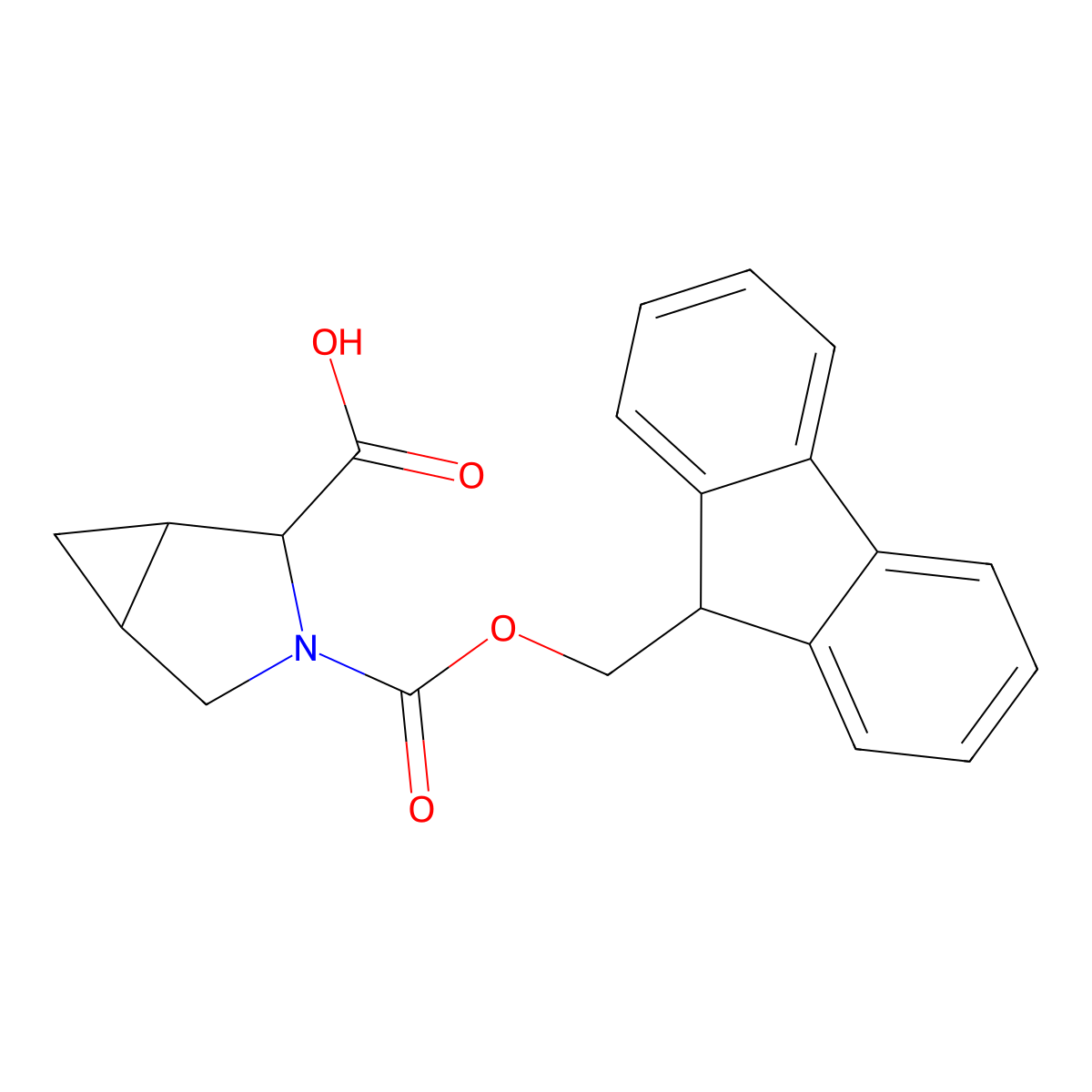 Fmoc-(R,S)-3,4-cis-methanoproline molecular structure, CAS 1820598-59-1