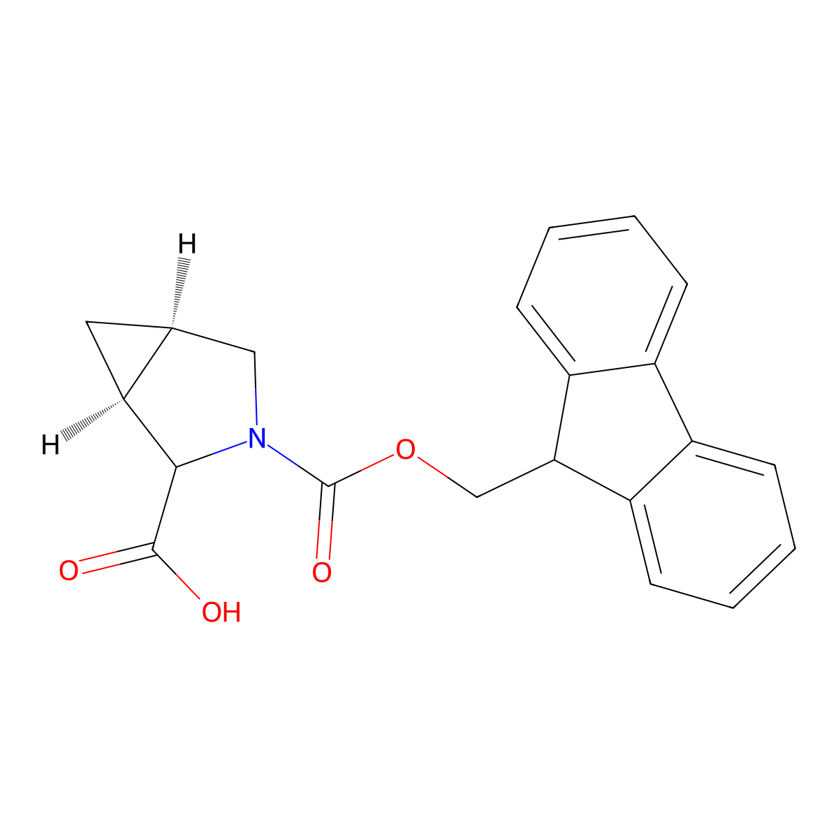 Fmoc-(R,S)-3,4-cis-methanoproline molecular structure, CAS 1820598-59-1