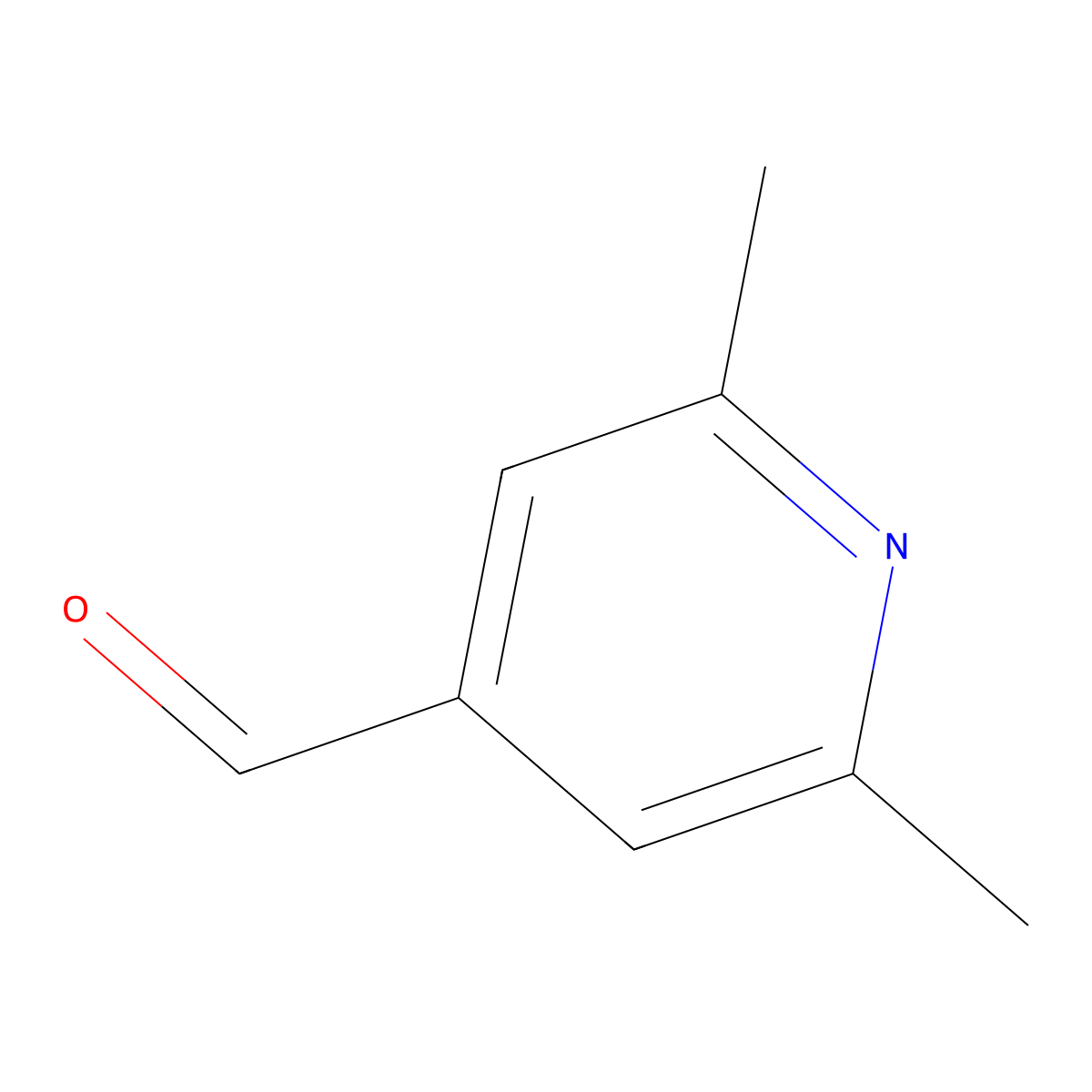 2,6-Dimethylpyridine-4-carbaldehyde molecular structure, CAS 18206-06-9
