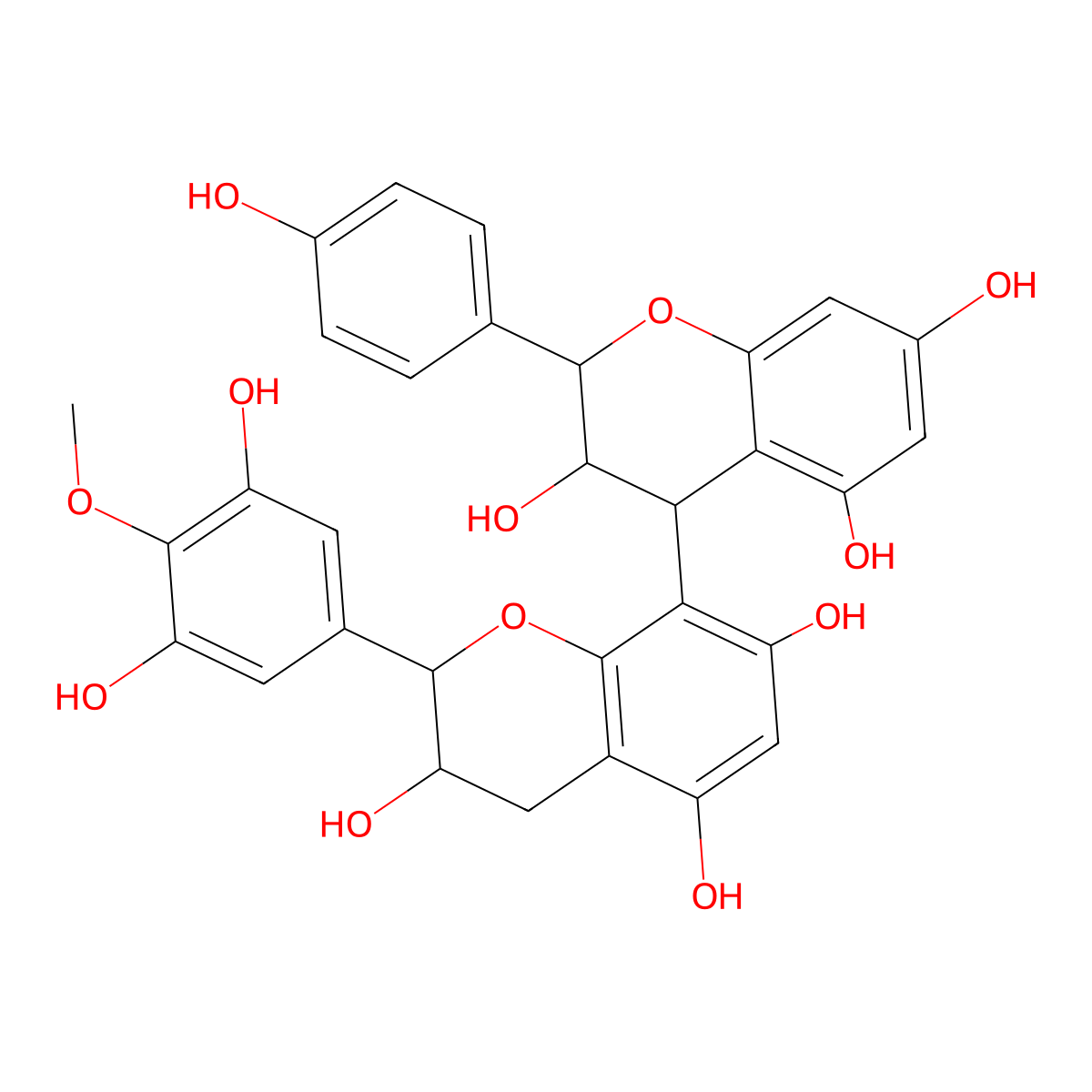 Proanthocyanidin molecular structure, CAS 18206-61-6