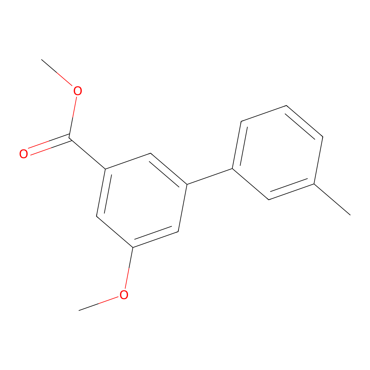 Methyl 3-methoxy-5-(3-methylphenyl)benzoate molecular structure, CAS 1820603-40-4