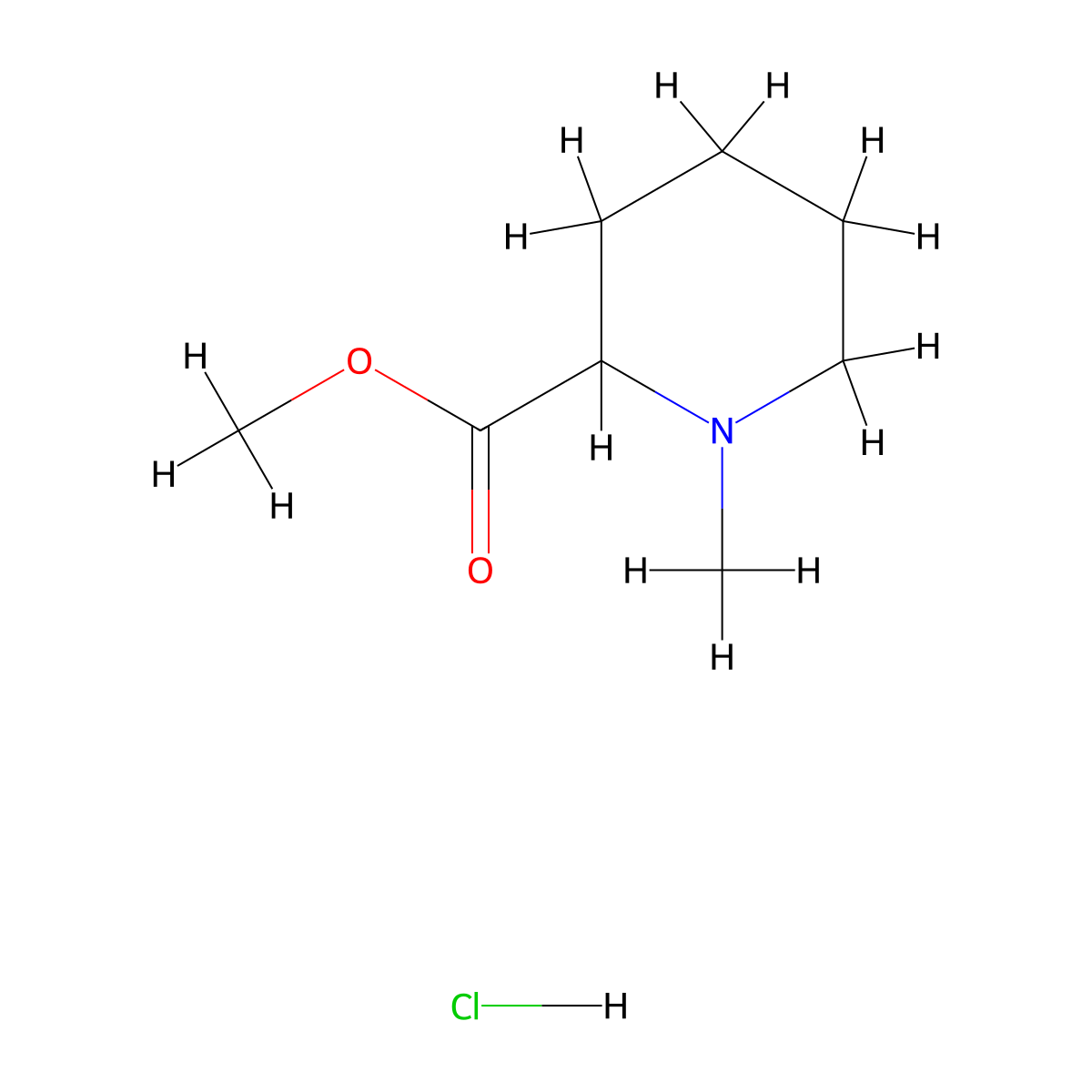 Methyl 1-methylpiperidine-2-carboxylate hydrochloride molecular structure, CAS 1820603-51-7