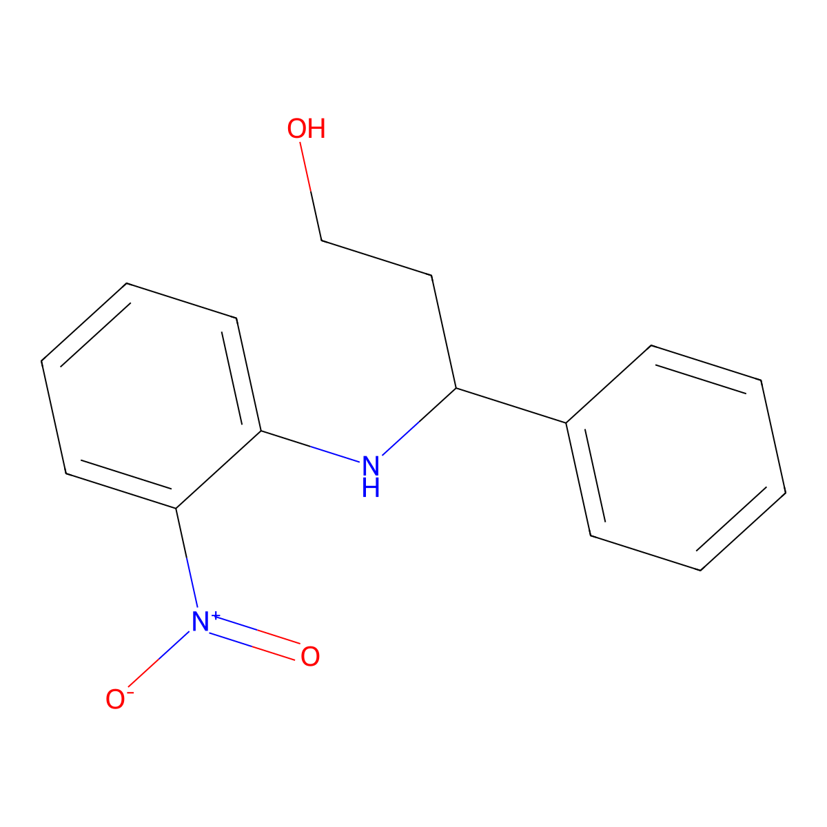 3-((2-Nitrophenyl)amino)-3-phenylpropan-1-ol molecular structure, CAS 1820603-74-4