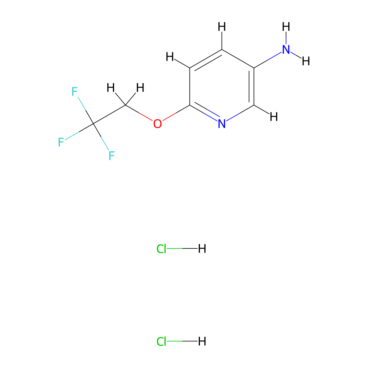 6-(2,2,2-Trifluoroethoxy)pyridin-3-amine dihydrochloride molecular structure, CAS 1820604-54-3