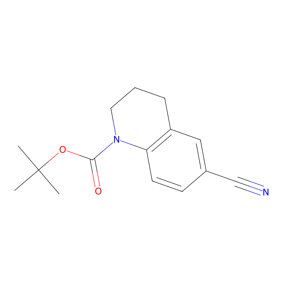 6-Cyano-3,4-dihydro-2H-quinoline-1-carboxylic acid tert-butyl ester molecular structure, CAS 1820604-90-7