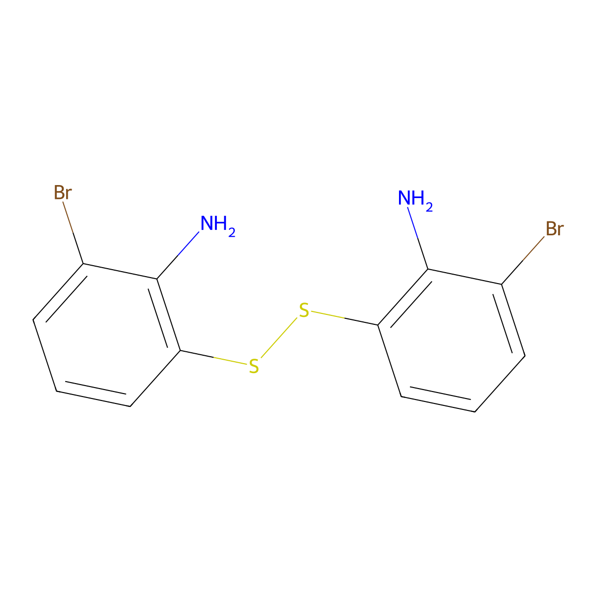 2-[(2-Amino-3-bromophenyl)disulfanyl]-6-bromoaniline molecular structure, CAS 1820605-11-5