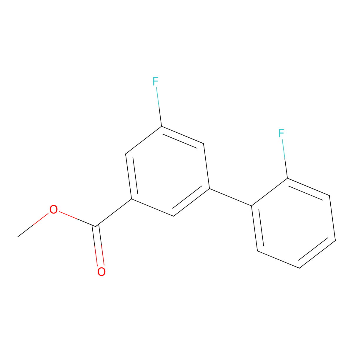 Methyl 3-fluoro-5-(2-fluorophenyl)benzoate molecular structure, CAS 1820605-13-7