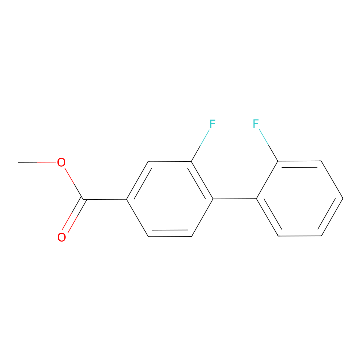 Methyl 3-fluoro-4-(2-fluorophenyl)benzoate molecular structure, CAS 1820605-16-0