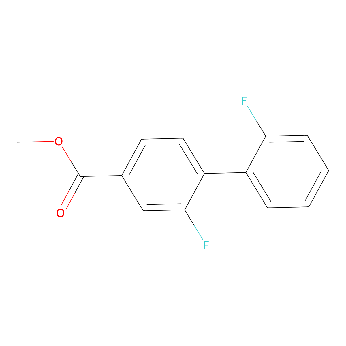 Methyl 3-fluoro-4-(2-fluorophenyl)benzoate molecular structure, CAS 1820605-16-0