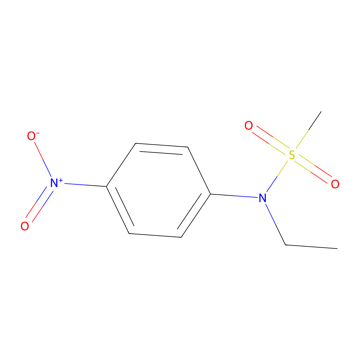 N-Ethyl-N-(4-nitrophenyl)methanesulfonamide molecular structure, CAS 1820605-19-3