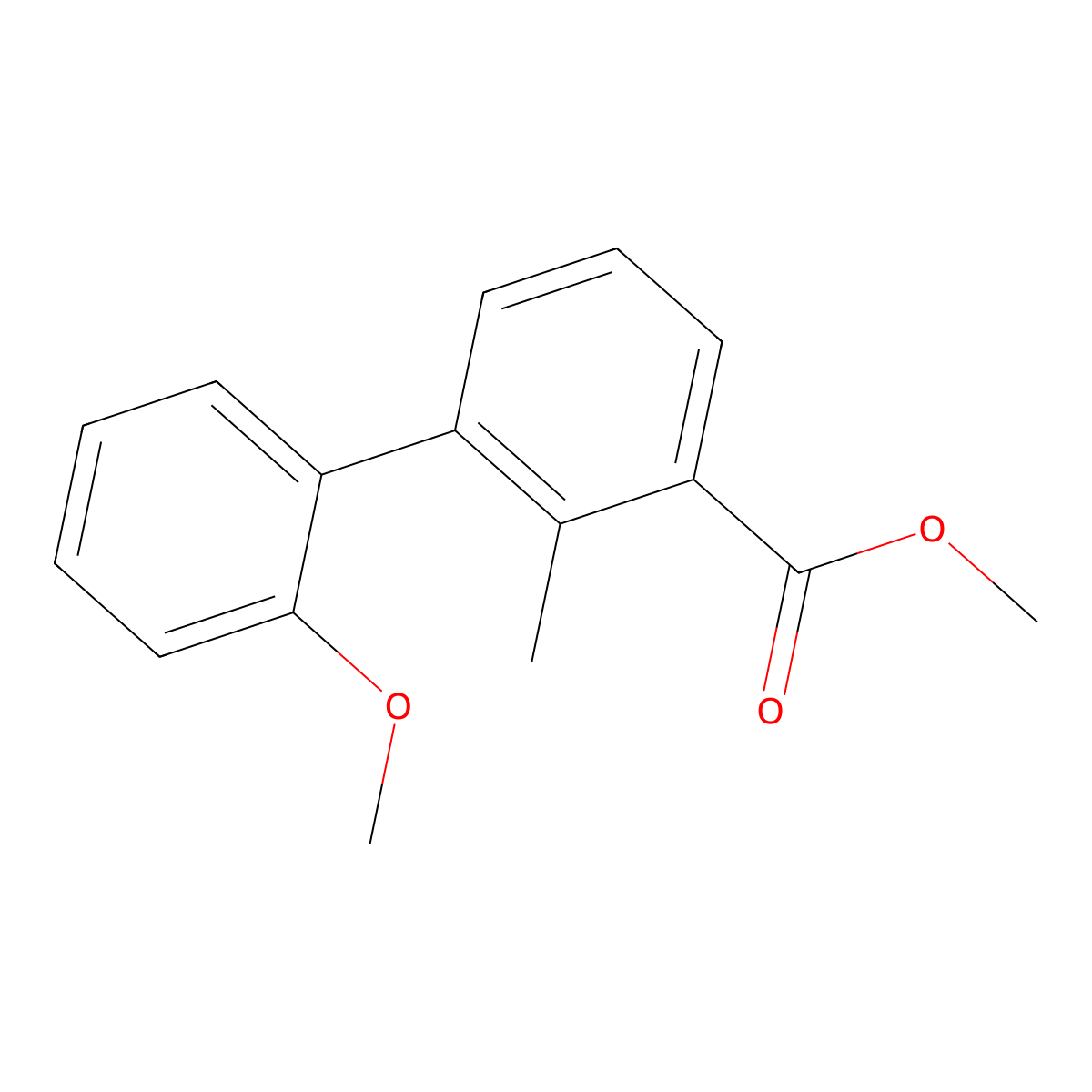 Methyl 3-(2-methoxyphenyl)-2-methylbenzoate molecular structure, CAS 1820606-98-1