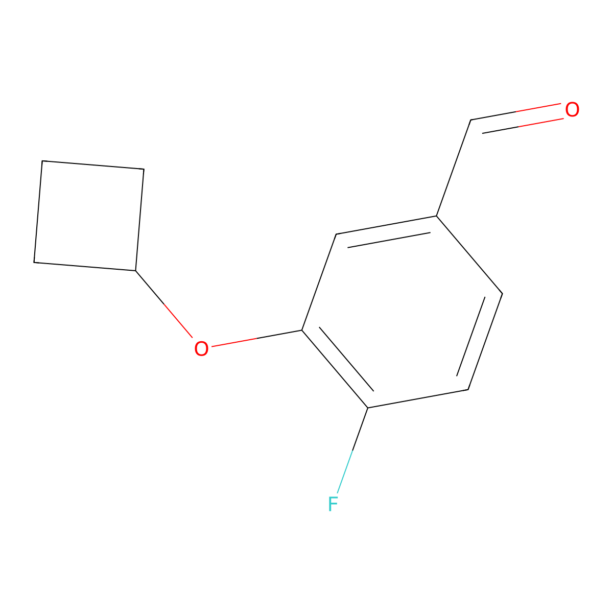 3-Cyclobutoxy-4-fluorobenzaldehyde molecular structure, CAS 1820606-99-2