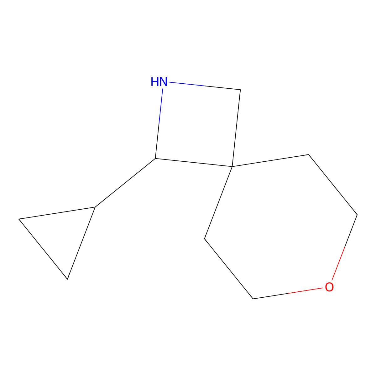 1-Cyclopropyl-7-oxa-2-azaspiro(3.5)nonane molecular structure, CAS 1820607-46-2
