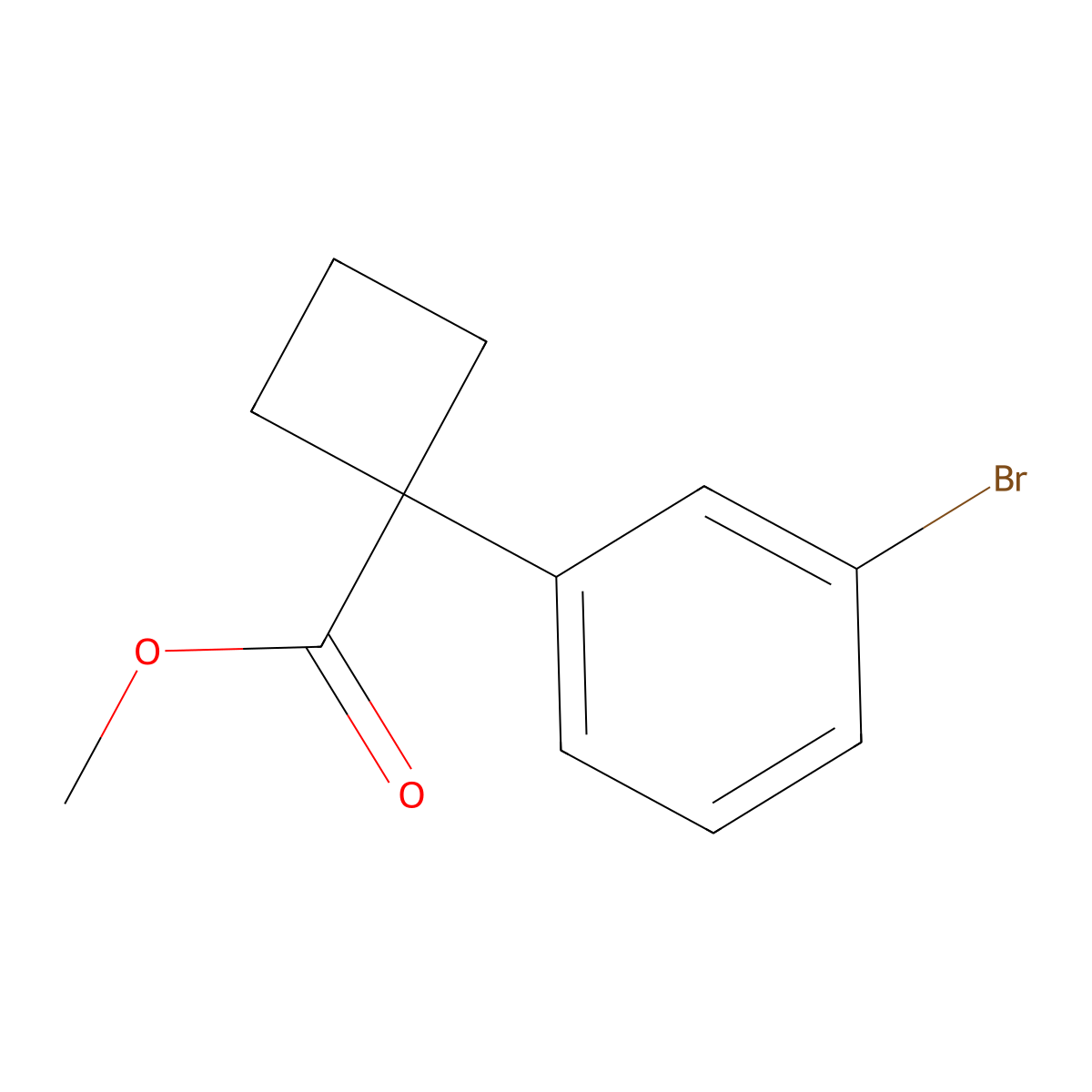 Methyl 1-(3-bromophenyl)cyclobutane-1-carboxylate molecular structure, CAS 1820607-51-9