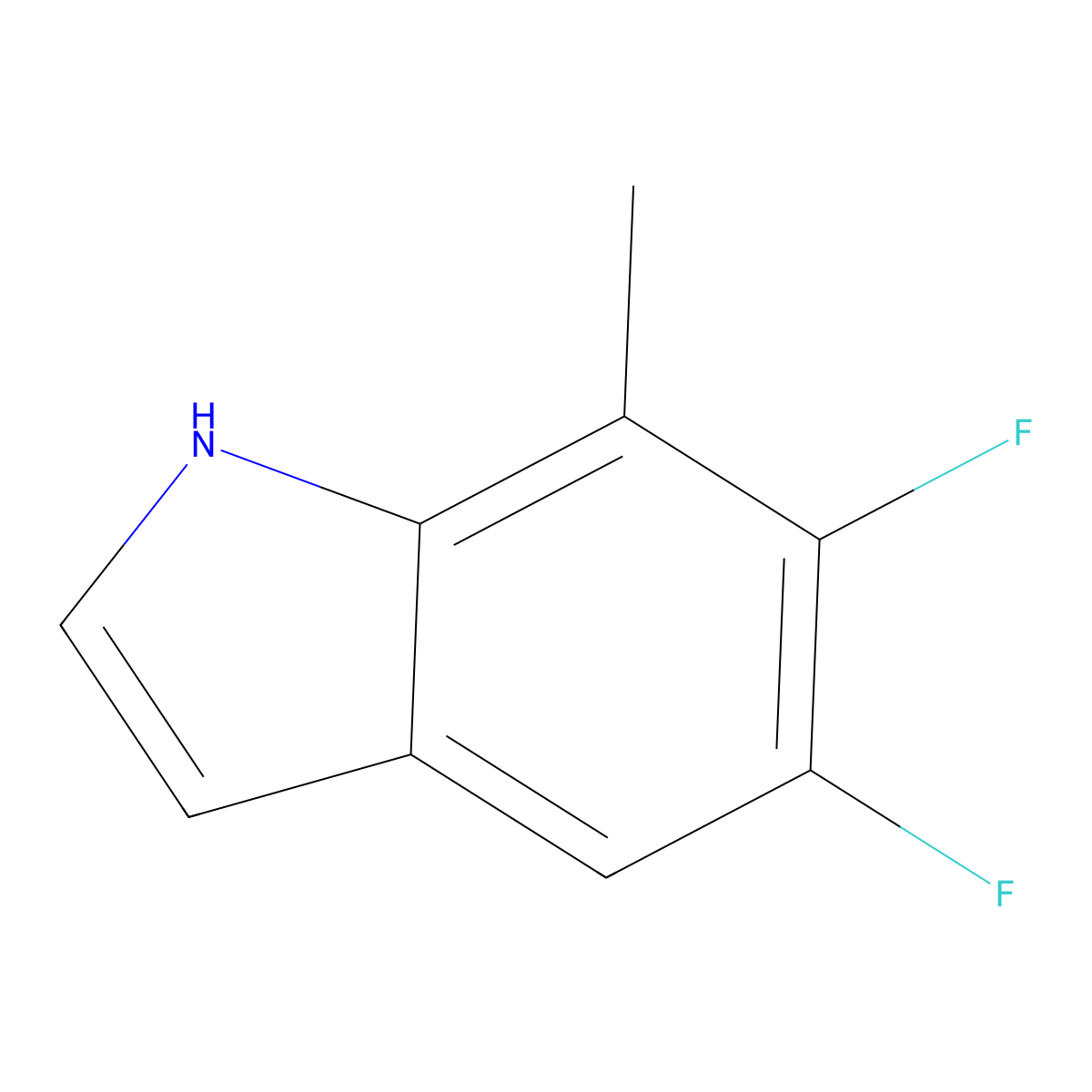 5,6-difluoro-7-methyl-1H-indole molecular structure, CAS 1820607-52-0