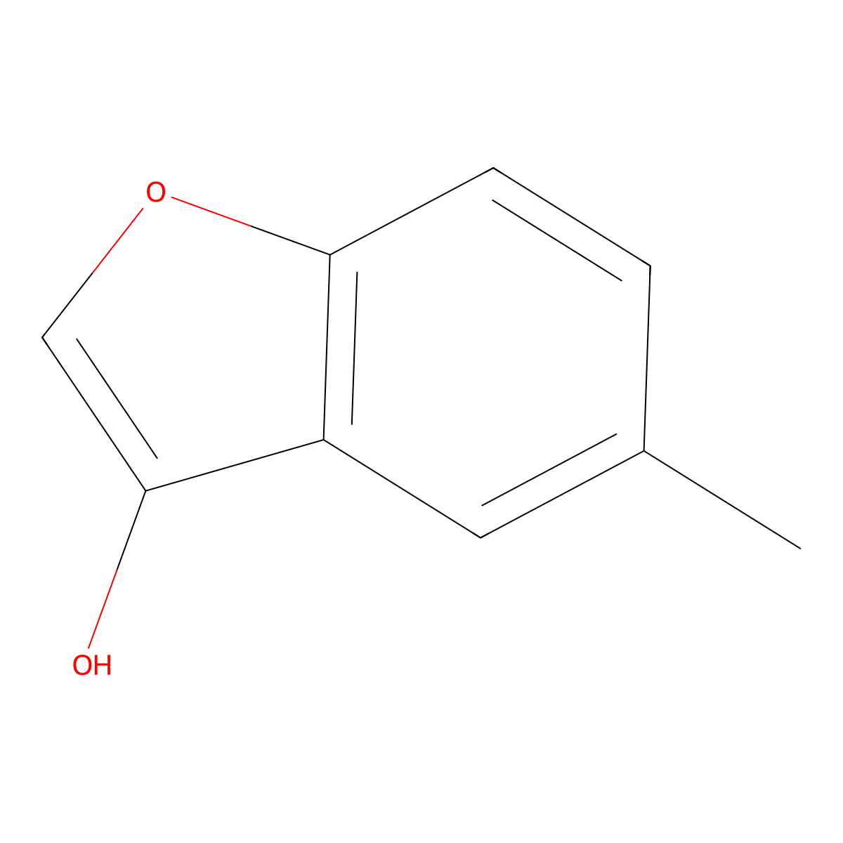 5-Methyl-1-benzofuran-3-ol molecular structure, CAS 1820607-58-6