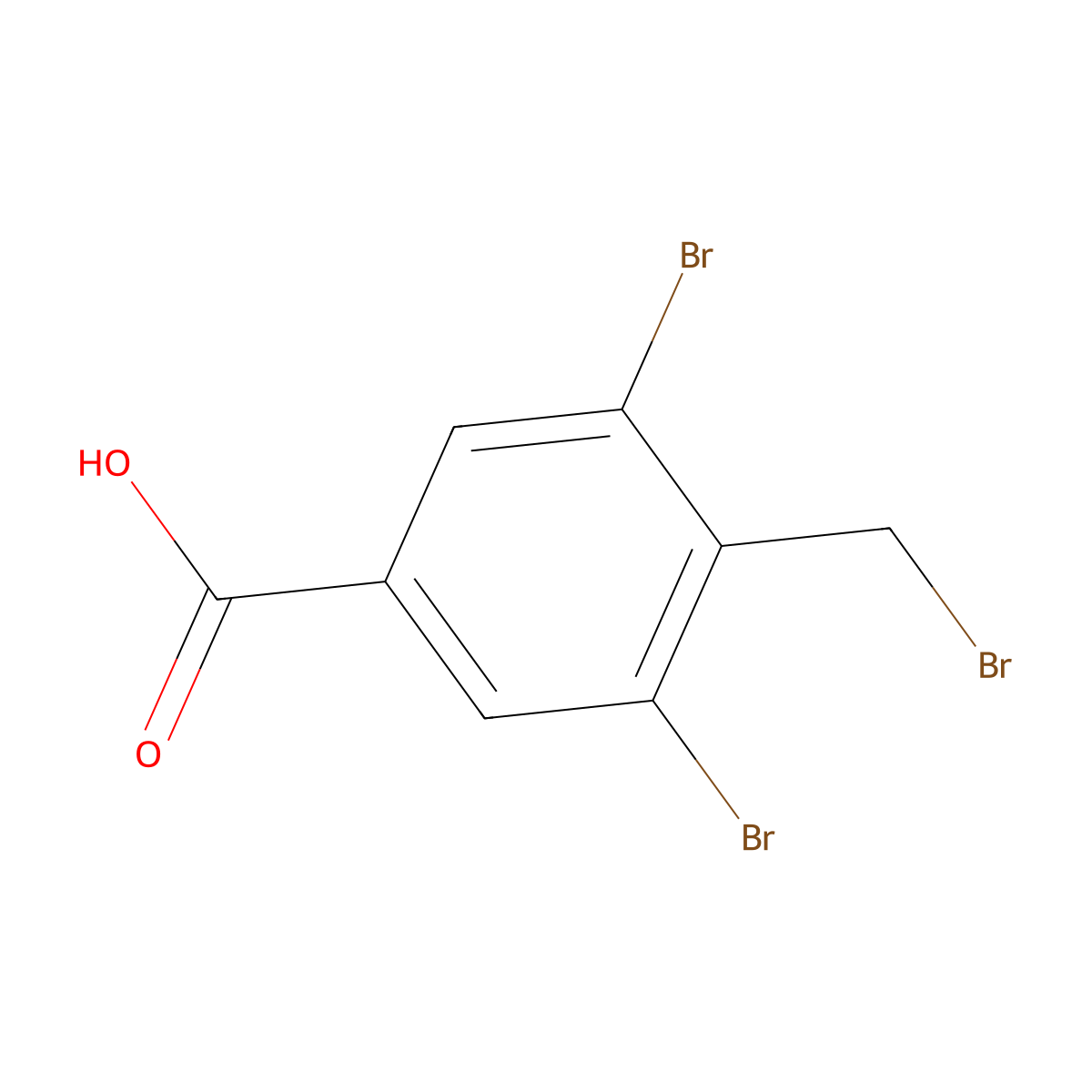 4-(Bromomethyl)-3,5-dibromobenzoic acid molecular structure, CAS 1820607-63-3