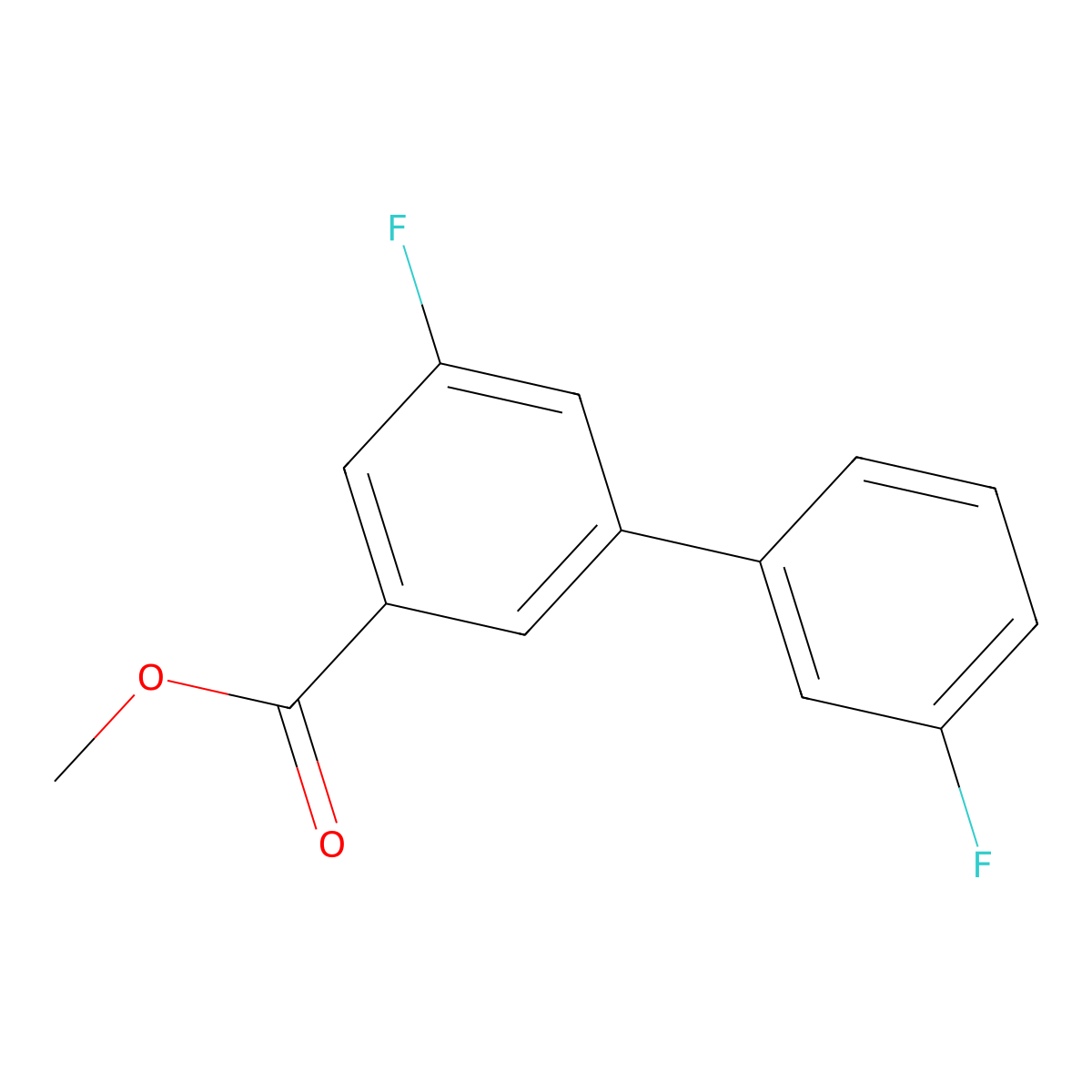 Methyl 3-fluoro-5-(3-fluorophenyl)benzoate molecular structure, CAS 1820607-65-5