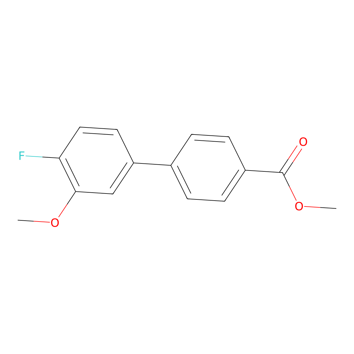 Methyl 4-(4-fluoro-3-methoxyphenyl)benzoate molecular structure, CAS 1820607-79-1