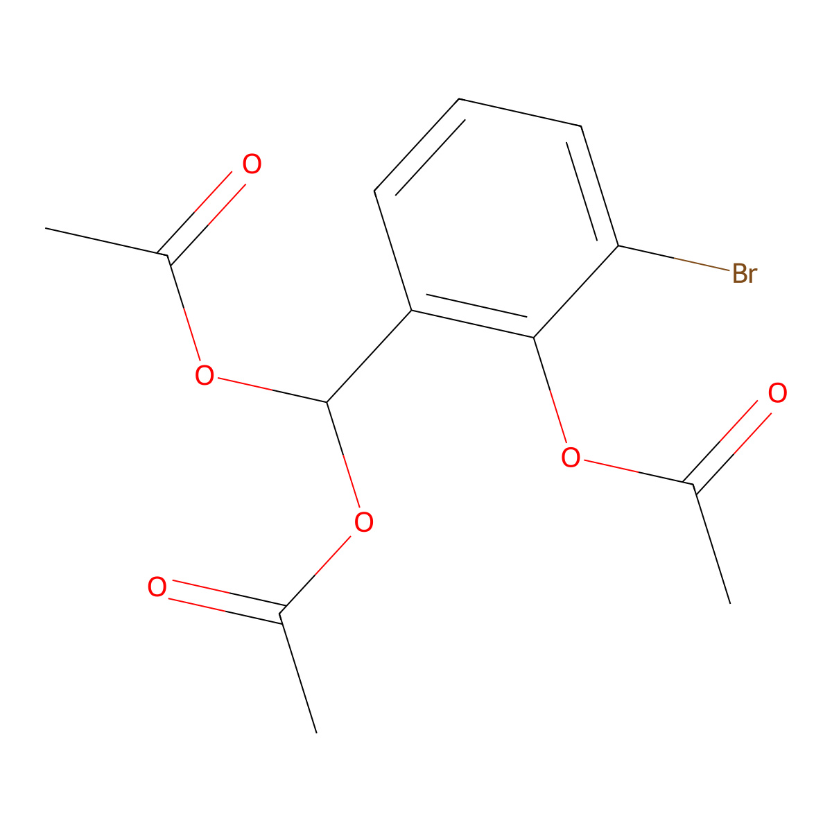 (Acetyloxy)[2-(acetyloxy)-3-bromophenyl]methyl acetate molecular structure, CAS 1820607-87-1