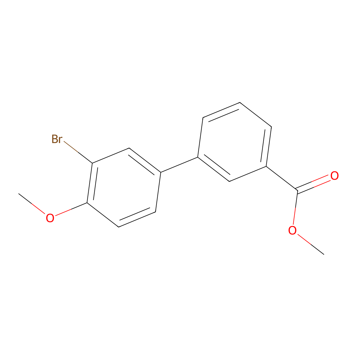 Methyl 3-(3-bromo-4-methoxyphenyl)benzoate molecular structure, CAS 1820608-00-1