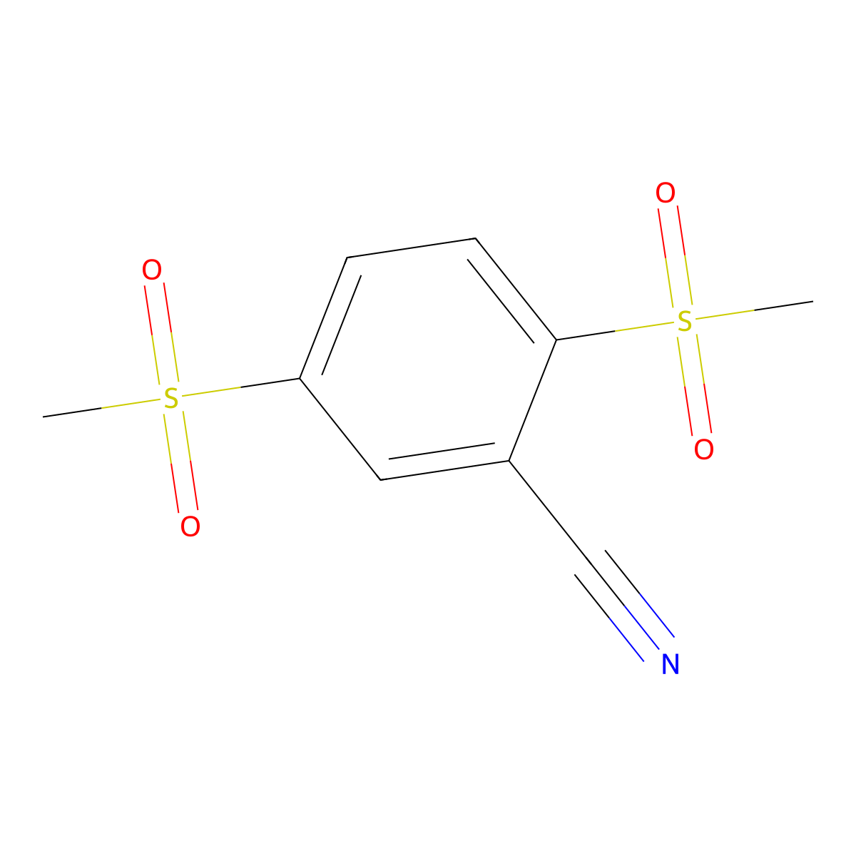 2,5-Bis(methylsulfonyl)benzonitrile molecular structure, CAS 1820608-13-6