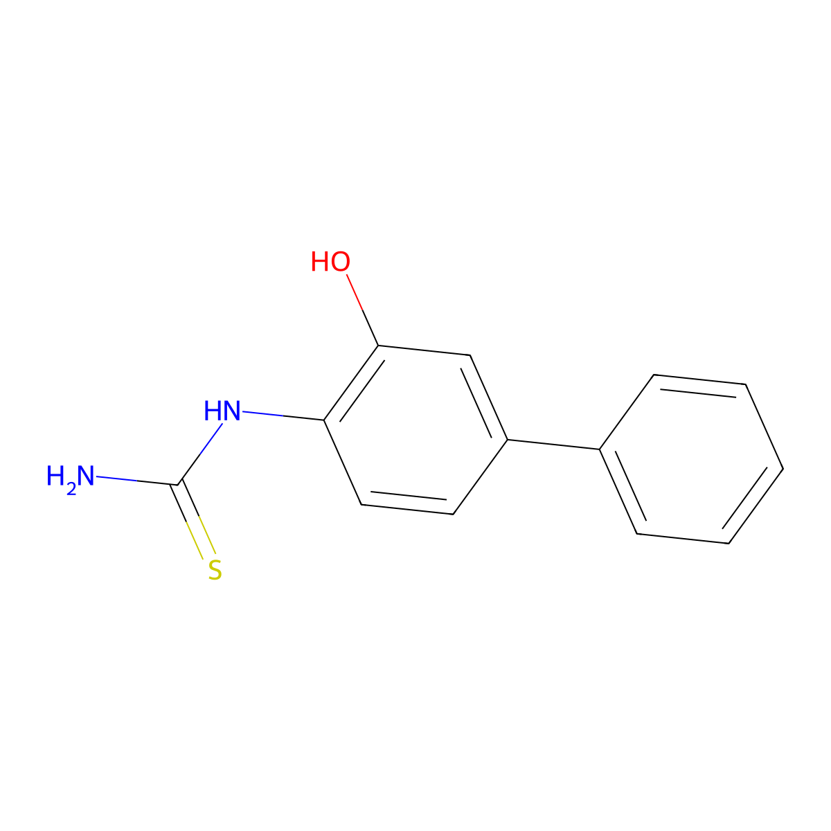 1-(3-Hydroxy-[1,1'-biphenyl]-4-yl)thiourea molecular structure, CAS 1820608-16-9