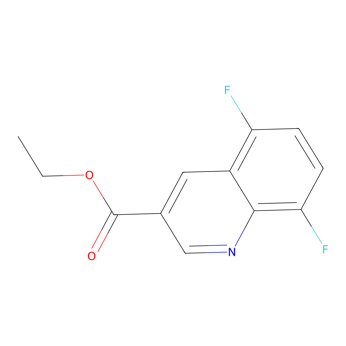 Ethyl 5,8-difluoroquinoline-3-carboxylate molecular structure, CAS 1820608-31-8