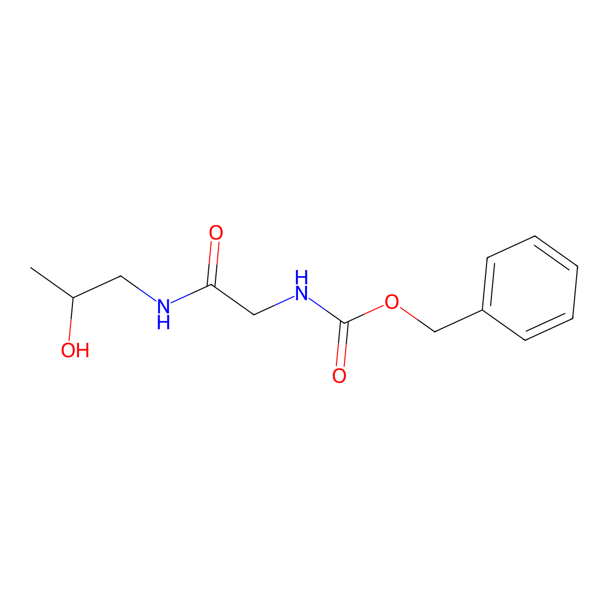 Benzyl N-{[(2-hydroxypropyl)carbamoyl]methyl}carbamate molecular structure, CAS 1820608-35-2