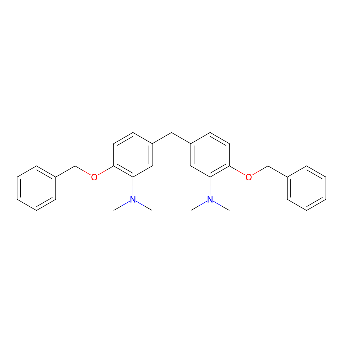Bis[4-Benzyloxy-3-(dimethylamino)phenyl]methane molecular structure, CAS 1820608-75-0
