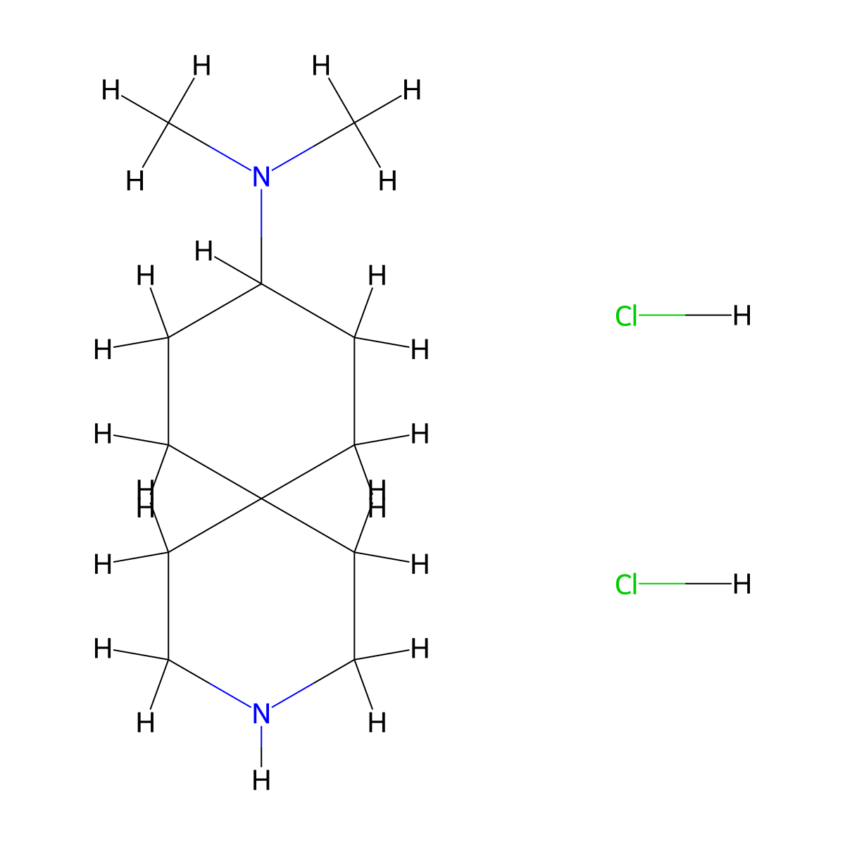 N,N-dimethyl-3-azaspiro[5.5]undecan-9-amine dihydrochloride molecular structure, CAS 1820608-79-4