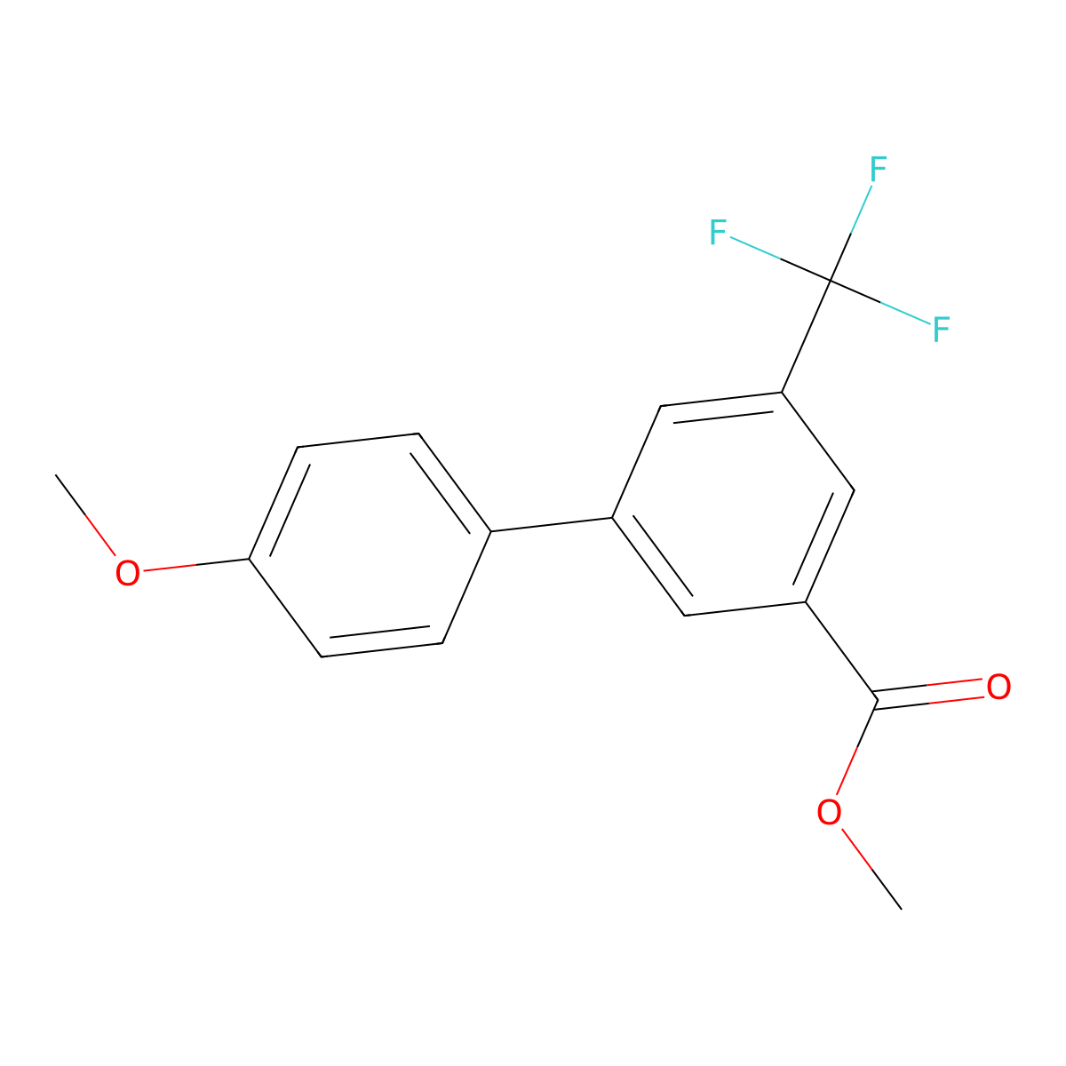 Methyl 3-(4-methoxyphenyl)-5-(trifluoromethyl)benzoate molecular structure, CAS 1820608-86-3