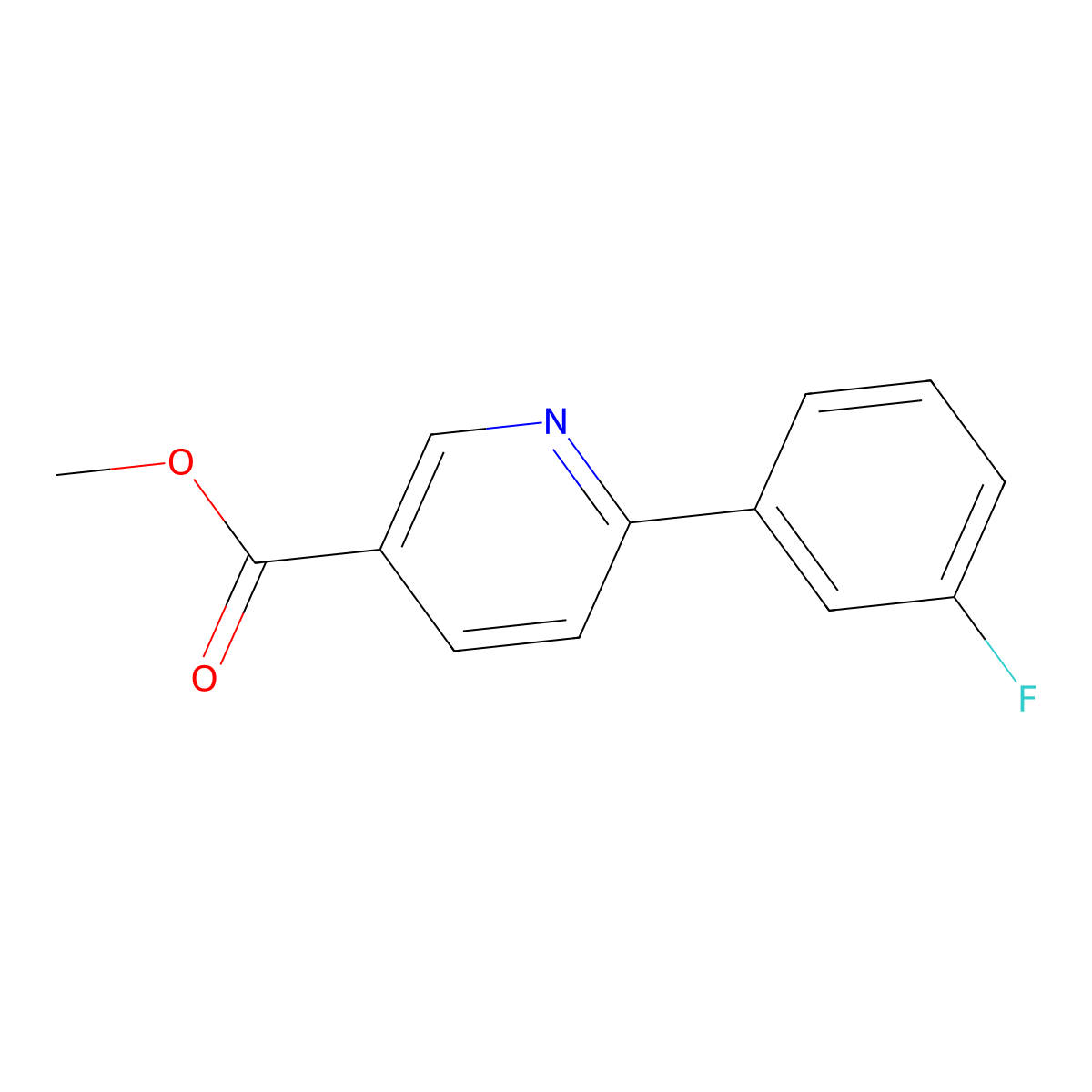 Methyl 6-(3-fluorophenyl)nicotinate molecular structure, CAS 1820609-01-5