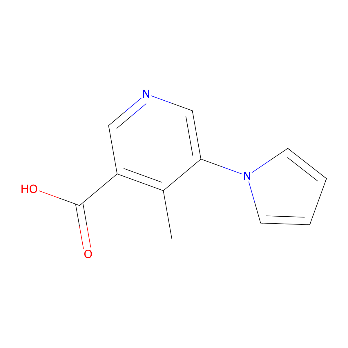 4-methyl-5-(1H-pyrrol-1-yl)nicotinic acid molecular structure, CAS 1820609-10-6