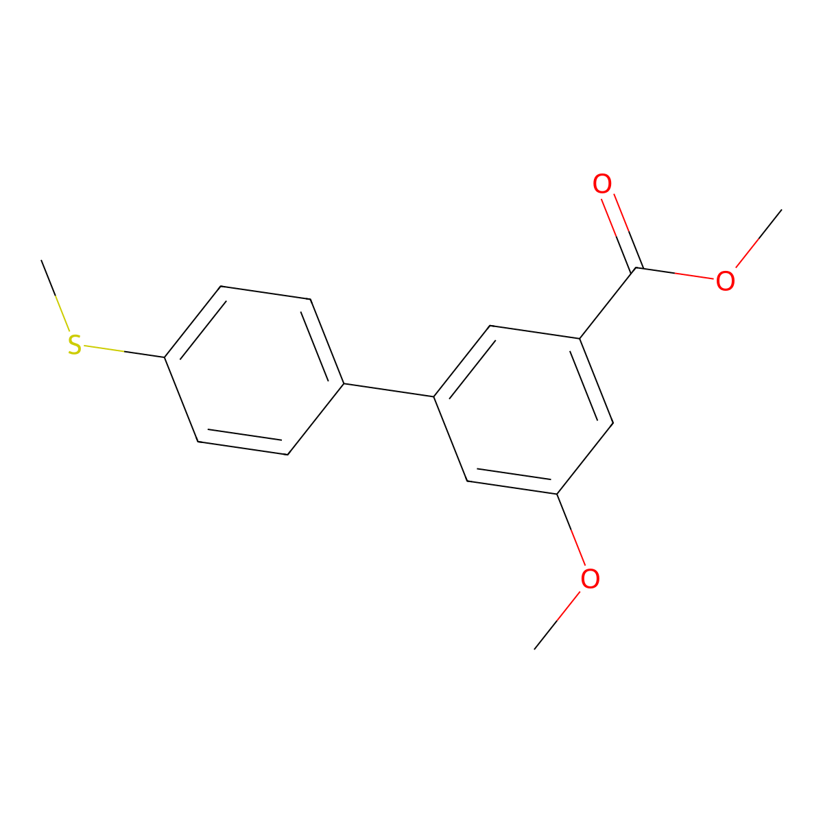 Methyl 3-methoxy-5-[4-(methylsulfanyl)phenyl]benzoate molecular structure, CAS 1820609-17-3