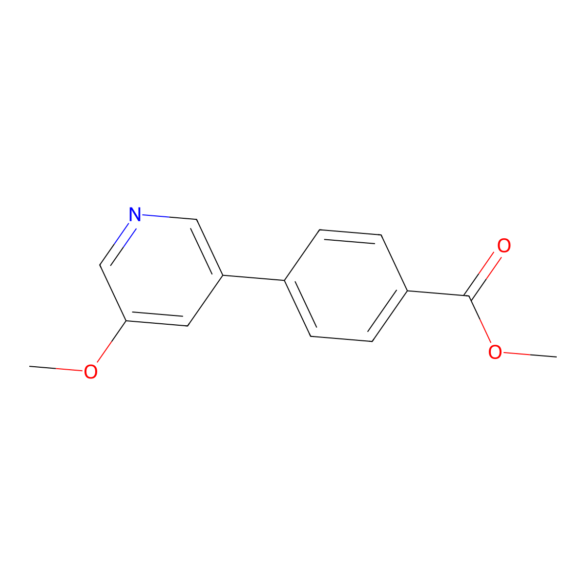 Methyl 4-(5-methoxypyridin-3-YL)benzoate molecular structure, CAS 1820612-90-5