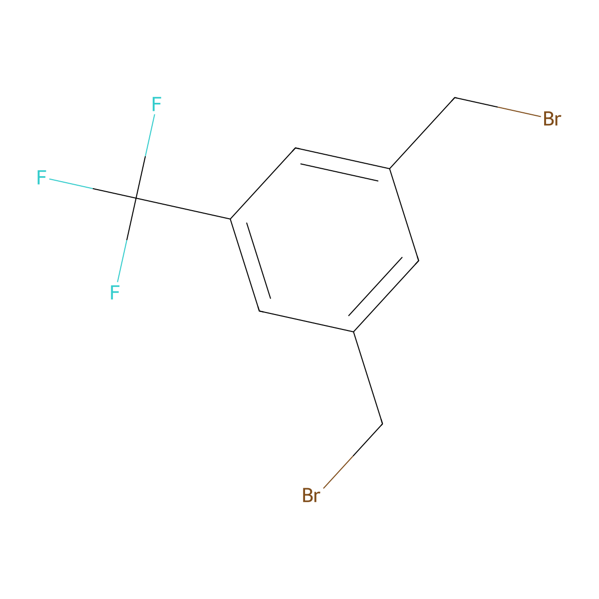 1,3-Bis(bromomethyl)-5-(trifluoromethyl)benzene molecular structure, CAS 1820612-96-1