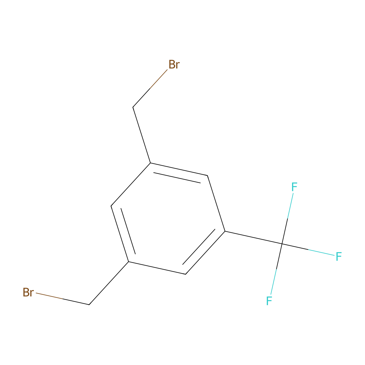 1,3-Bis(bromomethyl)-5-(trifluoromethyl)benzene molecular structure, CAS 1820612-96-1